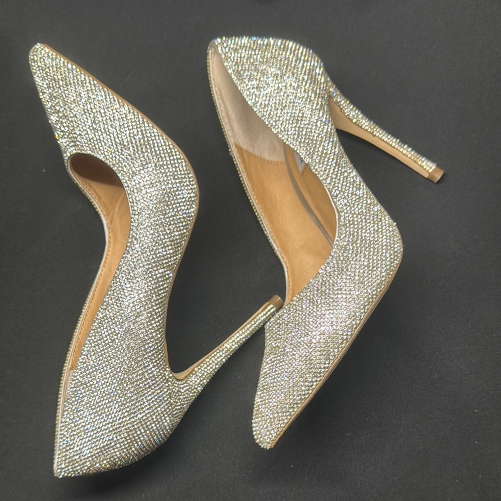 Steve Madden Shimmering Silver Heels